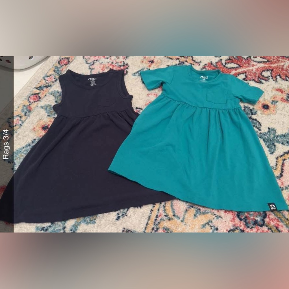 Stylish Kids Dresses in Blue and Teal Bundle